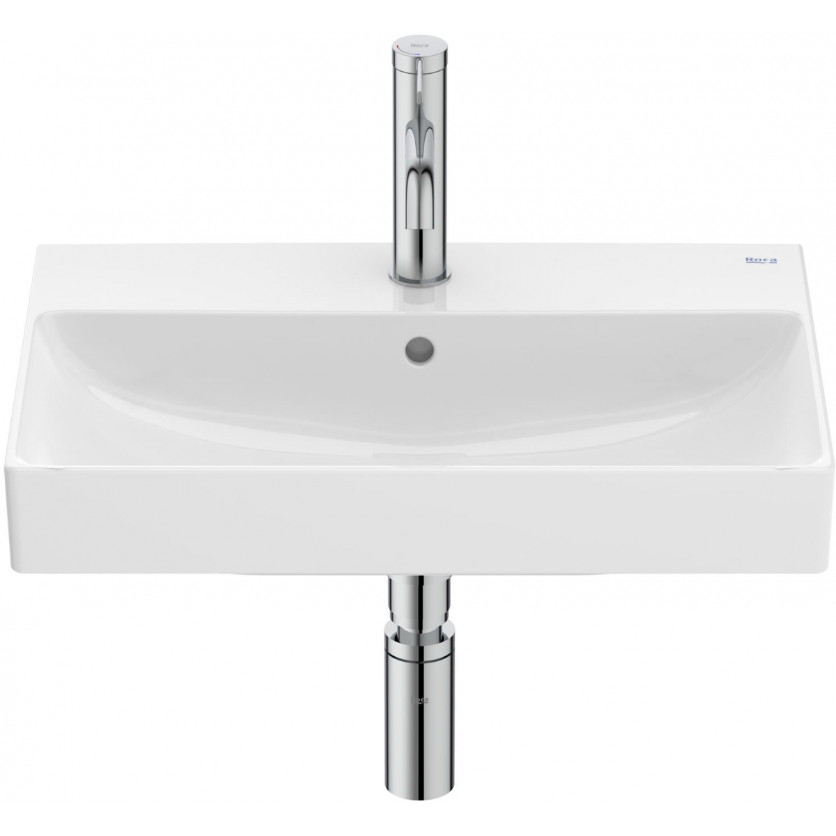 Roca ONA A327683000 掛牆面盆：Fineceramic薄陶、輕盈堅硬、單孔配置